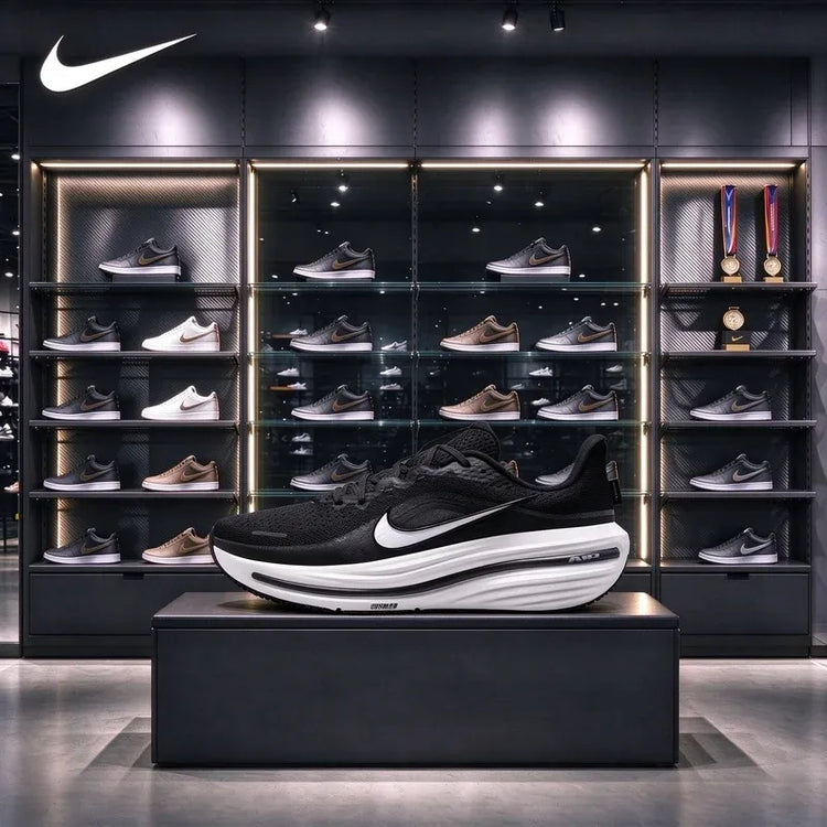 Nike Air Zoom Vomero 17 Men Sneakers, Cushioned Running Shoes, Breathable Casual Trainers, Black White HV9272-002