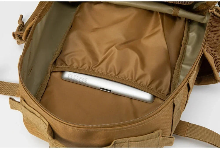 Zaini tattici da PALESTRA da 25 litri per uomo Zaino Molle con taglio laser di sopravvivenza Zaino da caccia con piccola borsa per insetti con doppi portabicchieri
