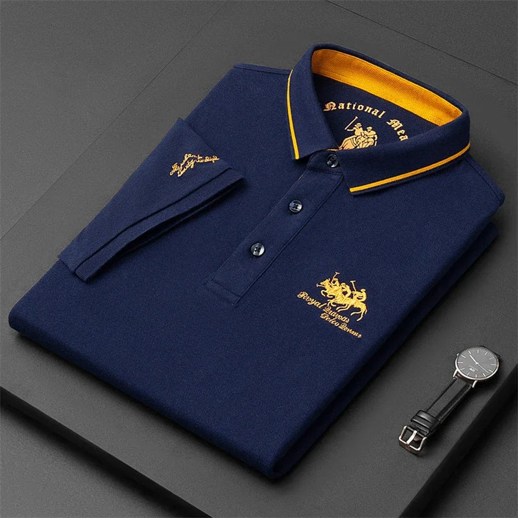 Camicia POLO a maniche corte moda casual ricamata da uomo Top comodo estivo