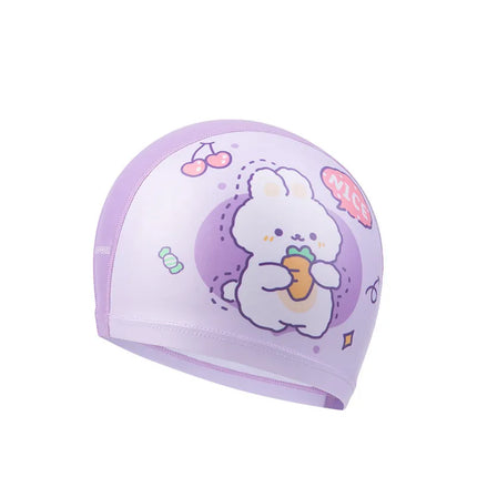 COPOZZ Cuffia da nuoto per bambini in cartone animato Bambini PU Protezione per le orecchie impermeabile Cappello da nuoto Cappelli da bagno elastici Cuffie da piscina per ragazzi Ragazza