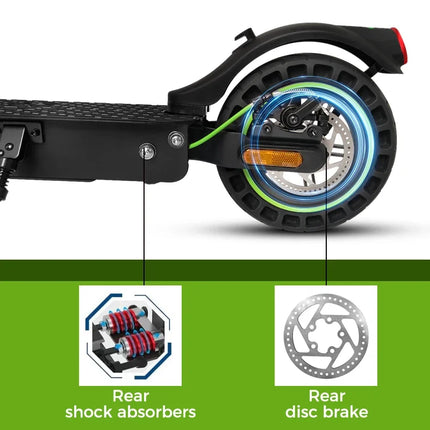 Monopattino Elettrico Wildstride 350W/500W con Motore Potente, Autonomia 30&45km, Batteria 15ah, Pneumatici da 10 Pollici, Velocità 35km/h, Pieghevole, App Intelligente, per Adulti, Modello E5max
