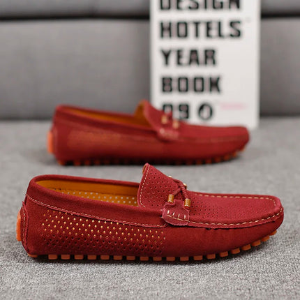 Scarpe Casual da Uomo Estate 2026, Mocassini di Lusso in Vera Pelle, Traspiranti e Comodi per la Guida