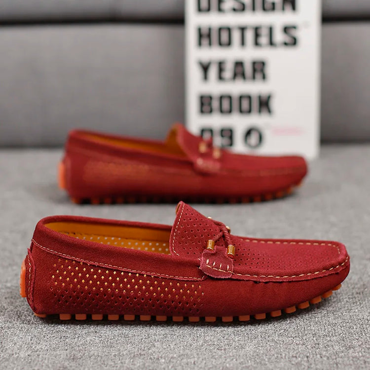Scarpe Casual da Uomo Estate 2026, Mocassini di Lusso in Vera Pelle, Traspiranti e Comodi per la Guida
