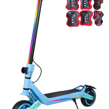 Monopattino elettrico per bambini dai 6 ai 14 anni, monopattino elettrico pieghevole da 6,5 pollici con schermo LED regolabile a 3 livelli, monopattino elettrico leggero per bambini con luci, autonomia massima di 15/7/