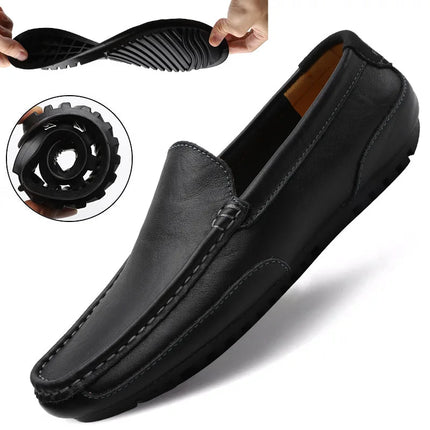 Scarpe Casual da Uomo con Suola Morbida, Mocassini Leggeri Antiscivolo per Guida, Taglie Grandi, Scarpe in Pelle Tenis Masculino