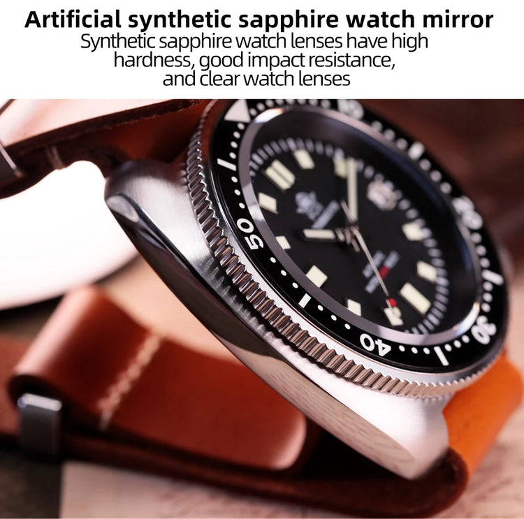 ADDIESDIVE Men's Watch Sapphire Glass Stainless Steel NH35 Automatic Mechanical Watch BGW9 Luminous 200m Waterproof Dive Watch
