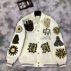 American Style Baseball Jacket Men's Loose Fit Casual Fashion Embroidery Unisex Coat Street High Street Hip Hop Trendy