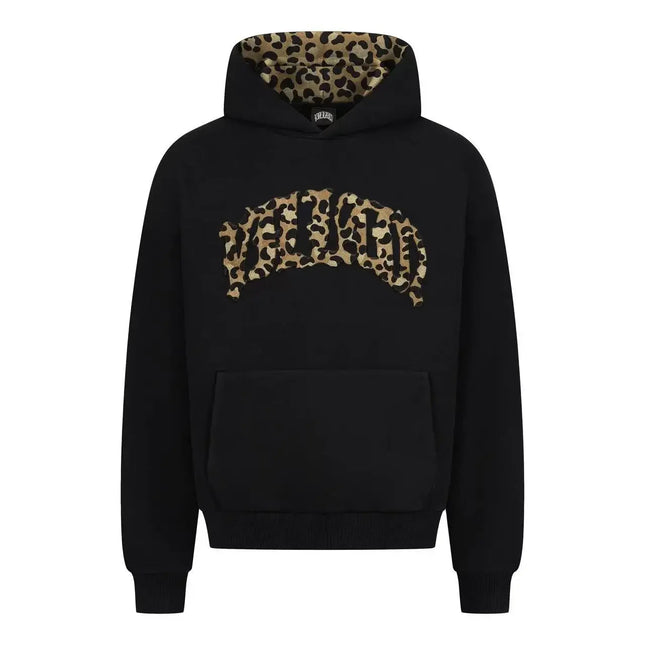 High street fashion leopard print letter embroidered men sportswear suit Y2K American casual retro hoodie trend loose clothing PlatiNum