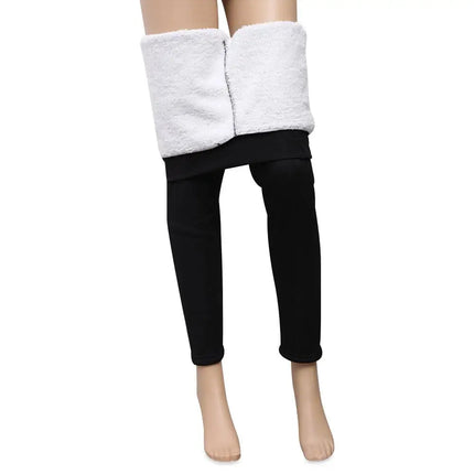 Women Leggings Fashion Wool Fleece Trousers High Waist Women Leggings Winter Thicken Leggings Cashmere Lambskin Warm Pants PlatiNum