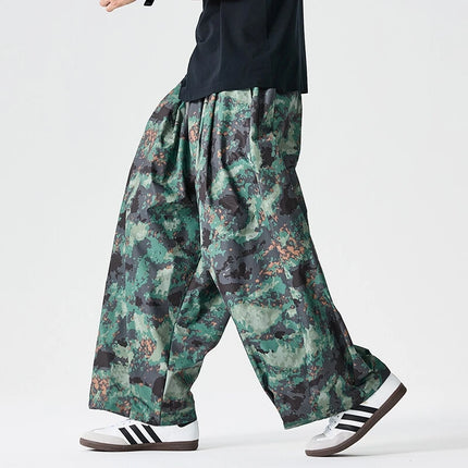 Pantaloni cargo mimetici uomo pantaloni Harem casual oversize da strada uomo pantaloni larghi Harajuku per sport all'aria aperta pantaloni a gamba larga da uomo streetwear