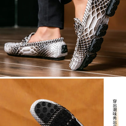 Mocassini in Pelle da Uomo 39-46, Scarpe Eleganti per Matrimoni e Feste, Calzature di Alta Qualità, Mocassini Slip-on di Lusso per Uomo
