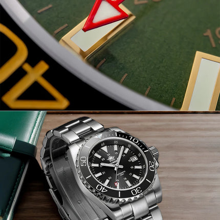 ADDIESDIVE Men's Watch 8215 Mechanical Sapphire Luminous Diving Watch 200m Ceramic Bezel Automatic Watch Clock Gift Watch AD2504