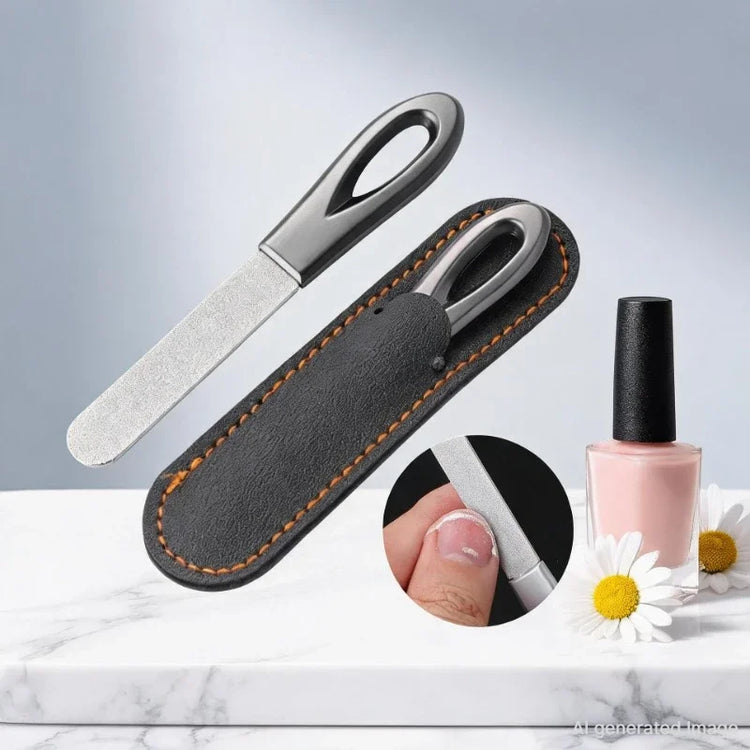 Stainless Steel Diamond Grit Nail File for Hard Thick Nails Durable Hypoallergenic Manicure Pedicure Tool Reusable Finger Toe Ca 2026