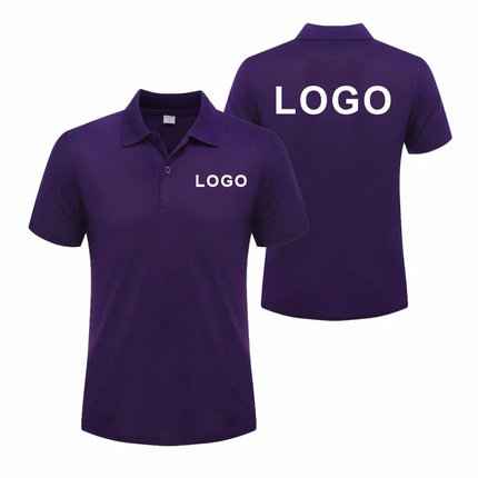 Breathable Polo with Custom Logo Casual Wear for Business Groups Short Sleeve Lapel Polo Work Clothes Embroidery Print