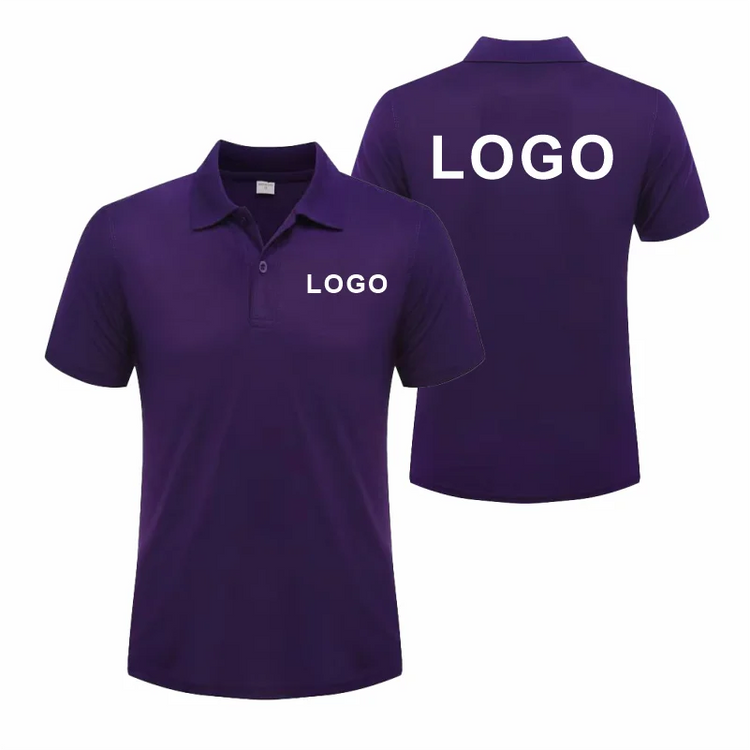 Polo traspirante con logo personalizzato Abbigliamento casual per gruppi aziendali Polo a maniche corte con risvolto Abiti da lavoro Stampa ricamo