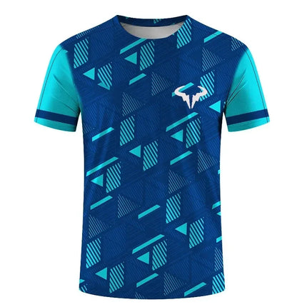 3D Printed Men's and Women's Outdoor Extreme Sports Short Sleeve Round Neck T-Shirt Badminton and Tennis Series