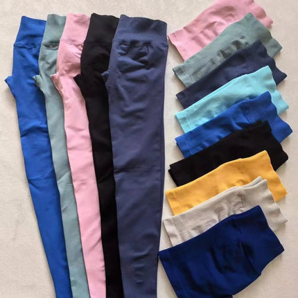 Seamless Sporty Leggings High Elastic Yoga Leggings Fitness Pants Butt Lifting Tights Tummy Control Squat Proof Workout Tights PlatiNum