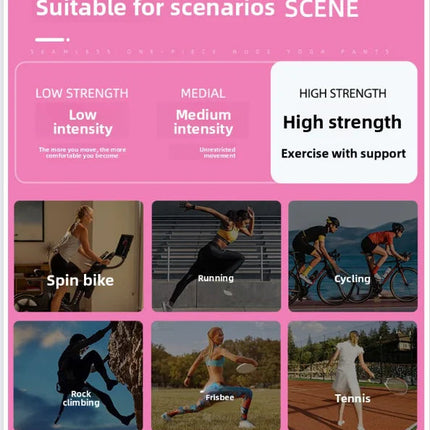 Seamless Women Solid Color High Waist Yoga Pants Sexy Hip-lifting Tight Sports Pants Women Push Up Fitness Workout Yoga Leggings PlatiNum