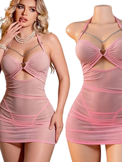 Womens Nightdress Plus Size Sexy Lingerie Nightwear Sleepskirt Underwear Sleepwear Mini Club Dress Pajamas Sleepwear Exotic Nigh