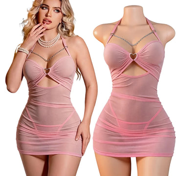 Womens Nightdress Plus Size Sexy Lingerie Nightwear Sleepskirt Underwear Sleepwear Mini Club Dress Pajamas Sleepwear Exotic Nigh