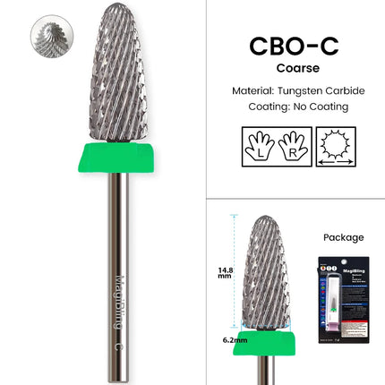 Carbide Large Cone Nail Drill Bits Electric Milling Cutter For Gel Polish Removal Grinding DIY Home Salon Manicure Pedicure Nail Art Accessories Supplies