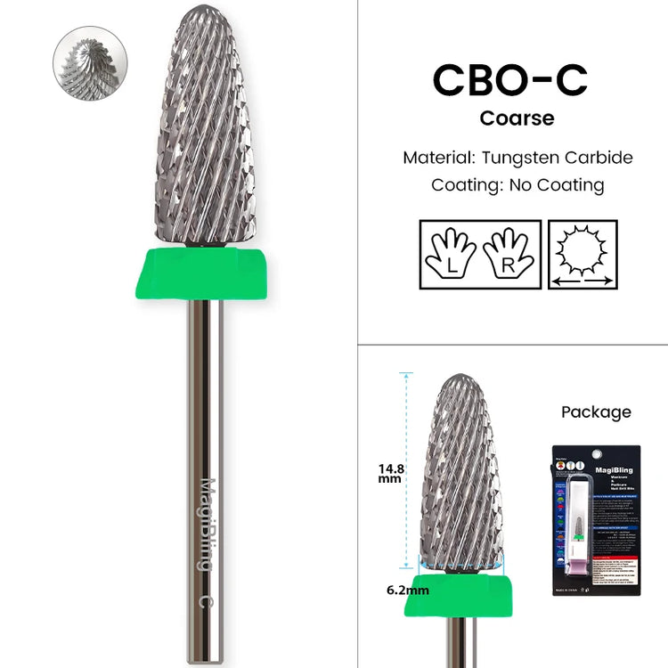 Carbide Large Cone Nail Drill Bits Electric Milling Cutter For Gel Polish Removal Grinding DIY Home Salon Manicure Pedicure Nail Art Accessories Supplies