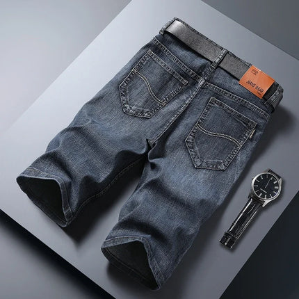 Jorts in denim slim da uomo stile classico da uomo Estate New Business Fashion Thin Stretch Short Casual jorts da uomo