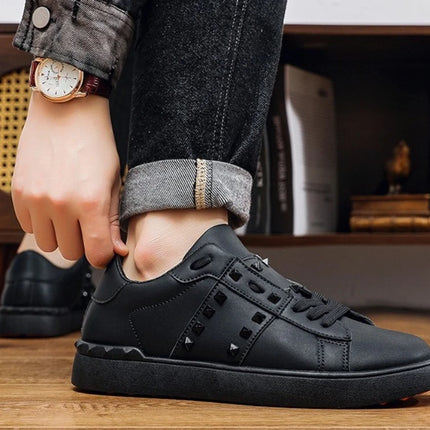 Spring Autumn New Men's White Shoes Trendy Fashion Youth Flat Board Shoes Men's Single Shoes