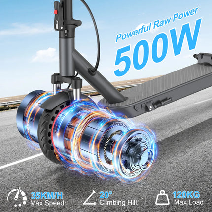 Nuovo Monopattino Elettrico AOVOPRO 500W TX01 / VP10 2026, Ruote da 8.5/10 Pollici, Batteria ad Alta Capacità 42V10.5Ah, 35 km/h, Autonomia 35 km, E-Scooter Smart per Pendolari con Ammortizzazione