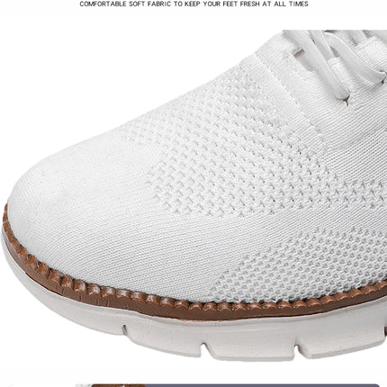 Scarpe Eleganti Casual da Uomo, Sneakers da Passeggio alla Moda, Oxford in Rete per il Lavoro, Leggere con Suola Morbida