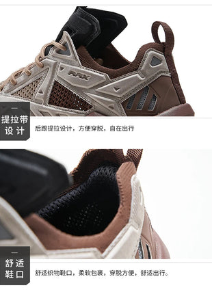 RAX Running Shoes Men&Women Outdoor Sport Shoes Breathable Lightweight Sneakers Air Mesh Upper Anti-slip Natural Rubber Outsole PlatiNum