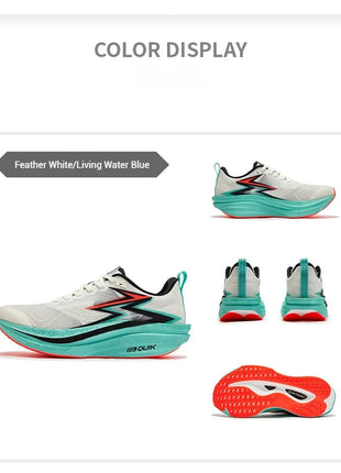 361 Degrees Flame 4.0 MIX Men Running Shoes Carbon Plate Racing Marathon Stable Rebound Wear-resistant Male Sneakers 672512204 PlatiNum