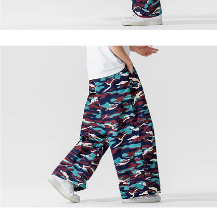 Pantaloni cargo mimetici uomo pantaloni Harem casual Harajuku larghi uomo sport all'aria aperta pantaloni a gamba larga uomo streetwear oversize High Street