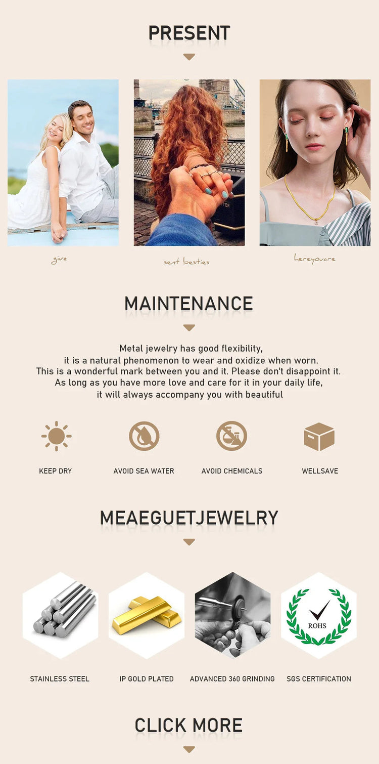 Retro Green Zircon Pendant Necklace For Women, Crystal Stone Chain Stainless Steel Gold Plated Luxury Birthday Gifts PlatiNum