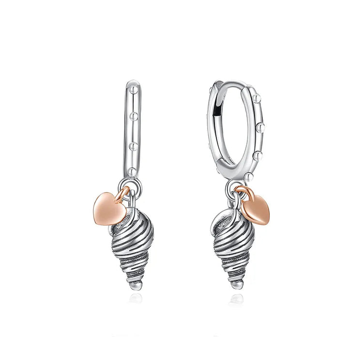 Orecchini Originali in Argento Sterling 925, Modello 2026, a Perno e a Cerchio con Cristalli, per Donna, in Oro Rosa, con Corona, Cuore, Infinito, Ape, Gioielli platinumshop