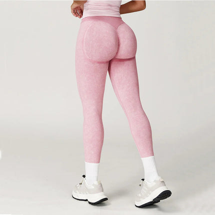 Yoga Pants Impact Leggings Women Seamless Sports Yoga Pant High Waist Ribbed Gym Clothes Fitness Workout Wear Scrunch Bum Tights PlatiNum