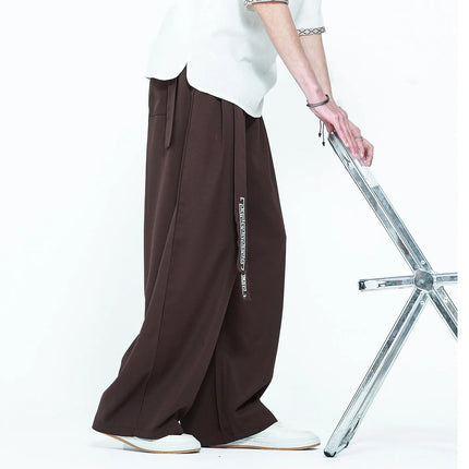 Pantaloni da uomo in stile giapponese con stampa Ukiyo-e, pantaloni comodi e alla moda, pantaloni larghi da uomo, pantaloni casual a gamba dritta da uomo