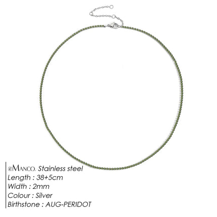 eManco Fashion Crystal High Quality Stainless Steel Gold Plated Necklace Ladies Charming Accessories Gifts Wholesale PlatiNum
