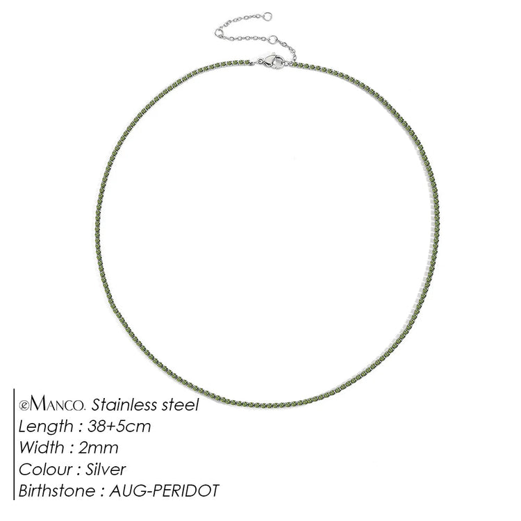 eManco Fashion Crystal High Quality Stainless Steel Gold Plated Necklace Ladies Charming Accessories Gifts Wholesale PlatiNum