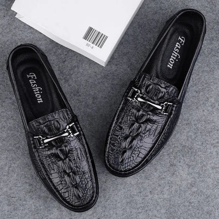 Nuove Scarpe Casual da Uomo con Suola Morbida, Modello Alligatore, Scarpe Formali da Lavoro, Punta Rotonda, Suola in Gomma
