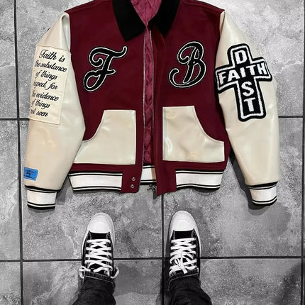 2024 American New Fashion Trend Baseball Uniform Y2K Gothic Harajuku Vintage Baggy Heavy Industry Embroidery Lovers Hip Hop Coat