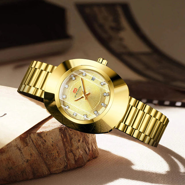 2024 nuove donne orologio ovale 34mm movimento al quarzo in acciaio inossidabile marchio di lusso acqua diamante oro nero vestito casual orologio da banchetto platinumshop