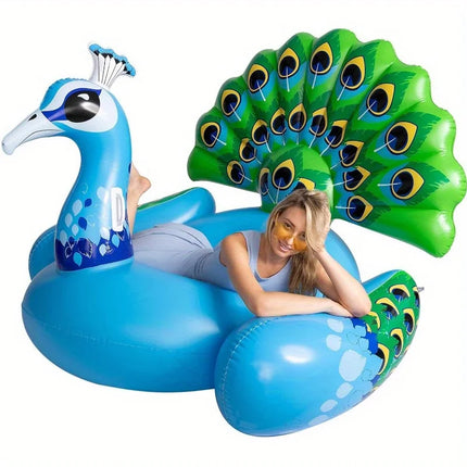 Sloosh Gonfiabile a Forma di Pavone Gigante, Galleggiante Divertente per Piscina e Spiaggia, Giocattolo Galleggiante Estivo per Adulti e Bambini