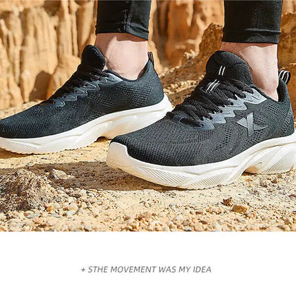 Xtep Running Shoes For Men Breathable Wear-Resistant Men's Sports Shoes Lightweight Jogging Cushioning Sneakers 877119110026 PlatiNum