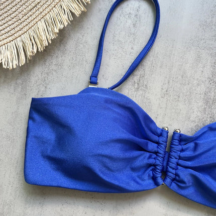 Bikini a Fascia Push-Up Donna 2024, Costume da Bagno Sexy Femminile, Set Bikini Brasiliano con Perizoma, Tinta Unita, Abbigliamento da Spiaggia platinumshop
