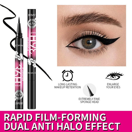 0.01mm Ultra Fine Liquid Eyeliner Pen Waterproof SmudgeProof Fast Drying Eyeliner Cotton Tip Long Lasting Black Eye Liner Makeup