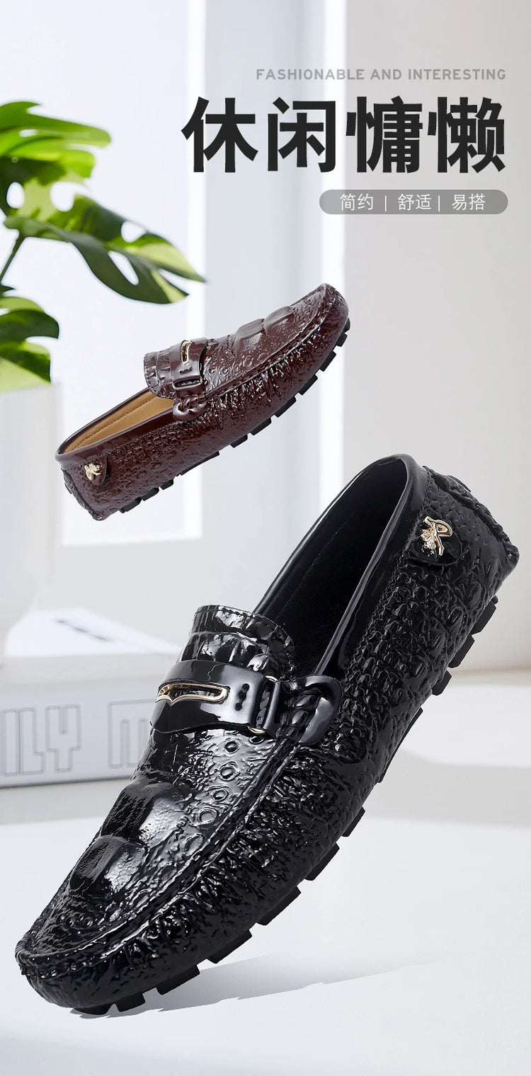 Scarpe Italiane Formali da Uomo, Mocassini in Pelle Fatti a Mano, Scarpe Casual Eleganti Slip-on, Comode Calzature di Lusso per Uomo