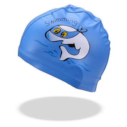 Bonnet de bain pour filles, dessin animé mignon, étanche, protection des oreilles, haute élasticité, chapeau de natation pour enfants, garçons, accessoires de natation pour bébés