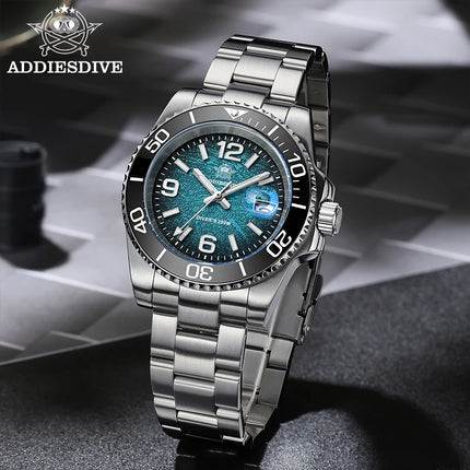 ADDIESDIVE Men Quartz Watch Japan 2115 BGW9 Luminous 200m Waterproof Diver Wristwatch 316L Stainless Steel Men's Watches New