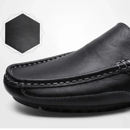 Mocassini in Pelle Traspirante, Scarpe Casual da Uomo, Slip-on Formali Italiane, Chaussure Homme